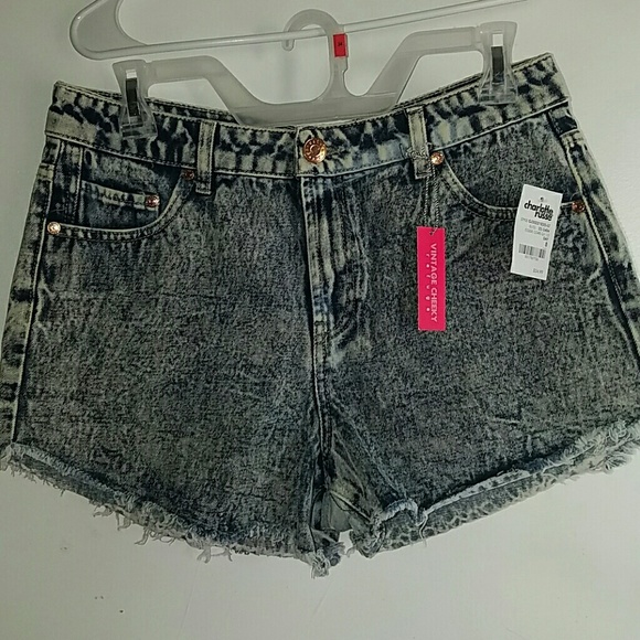 Charlotte Russe Pants - Dark Blue-•Refuge•|Acid-Wash Highwaisted Shorts
